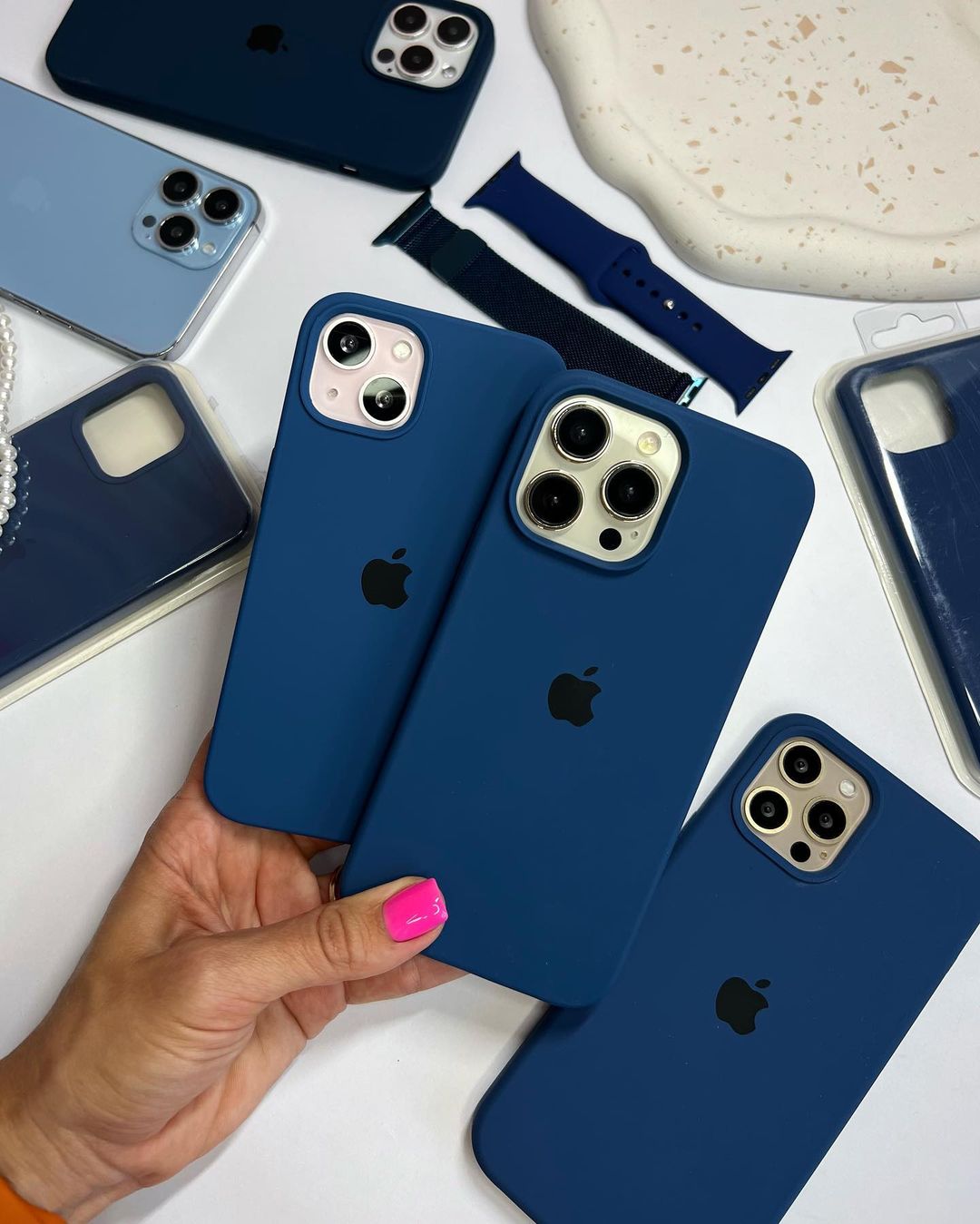 iPhone Silicone Case Cobalt Blue | Soft Matte Finish | Zyra Drip™