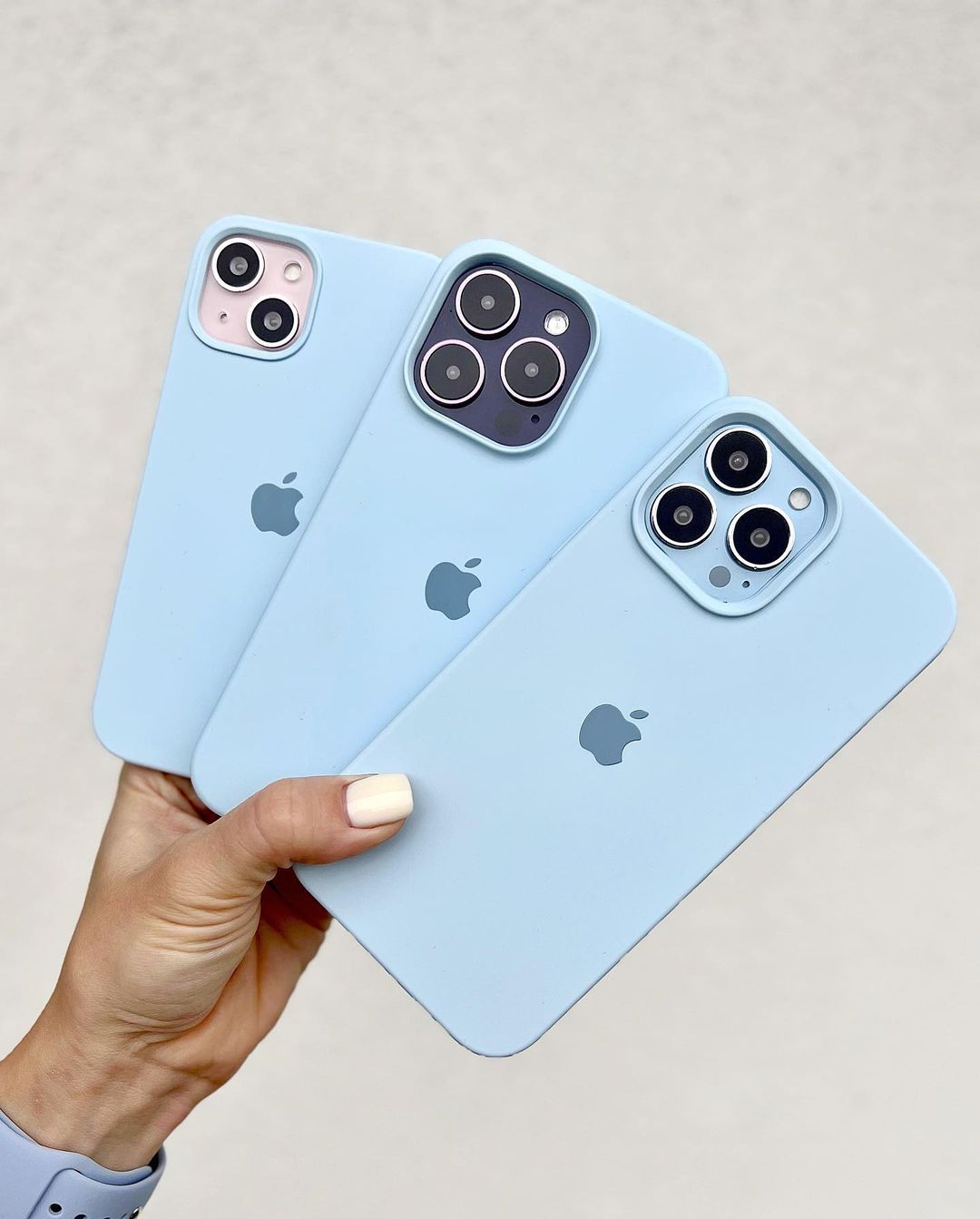 New Sky Blue iPhone Silicone Case – Premium Soft Touch Cover by Neas Original