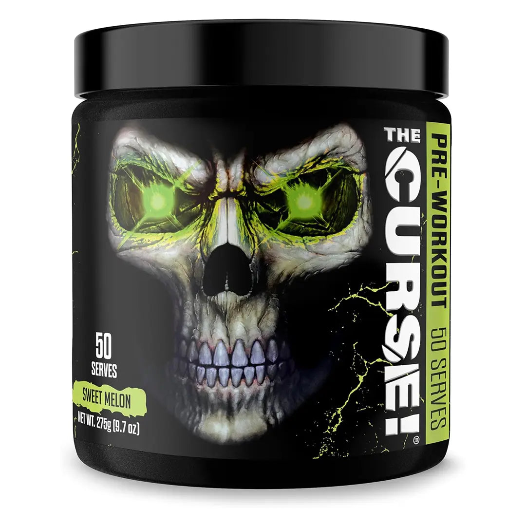 JNX Sports The Curse Pre-Workout Powder – Sweet Melon | Energy & Focus Formula with Creatine, L-Citrulline, Beta Alanine & Caffeine | 50 Servings