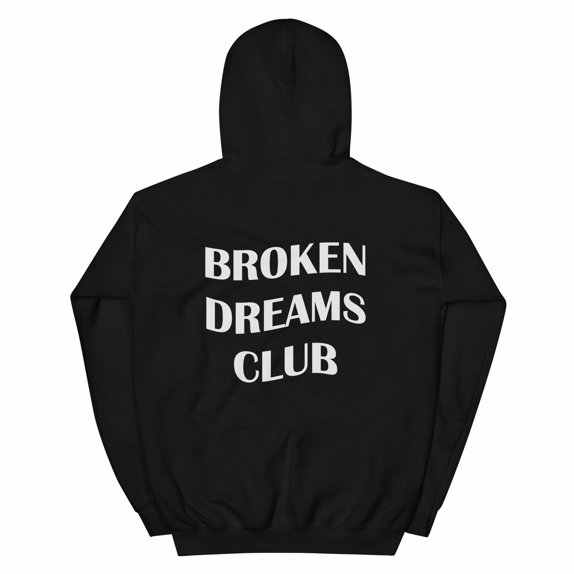 Broken Dreams Club Black Oversized Hoodie for Men & Women | Premium Cotton Streetwear Sweatshirt