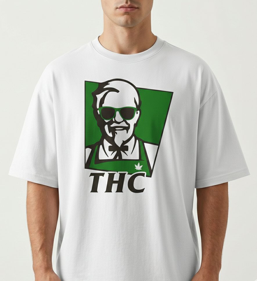 THC Graphic Oversized T-Shirt for Men & Women | Unisex Streetwear Tee