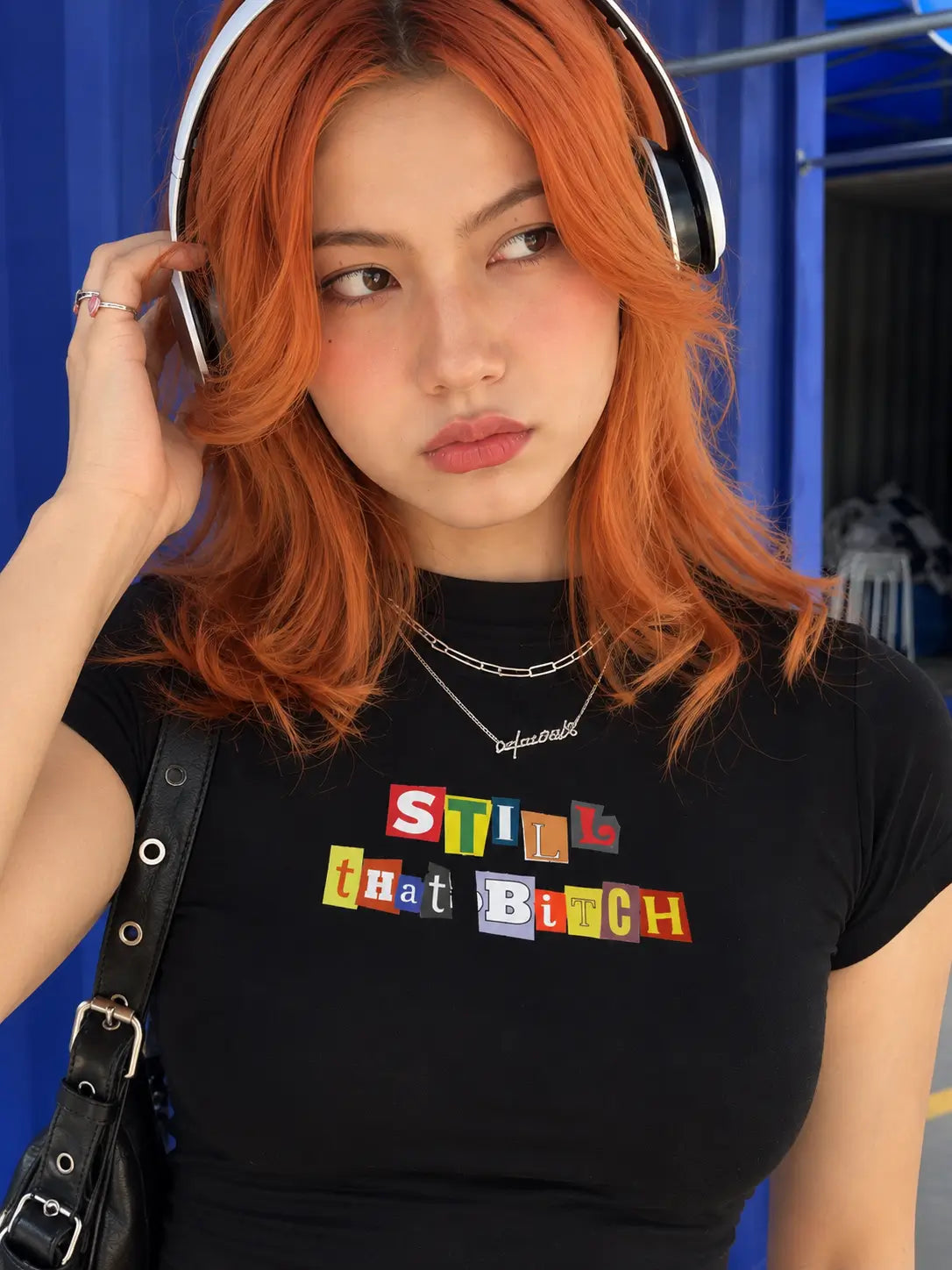 Still That Bitch Baby Tee in Black – Crop Top for Baddies, BFFs & Main Characters