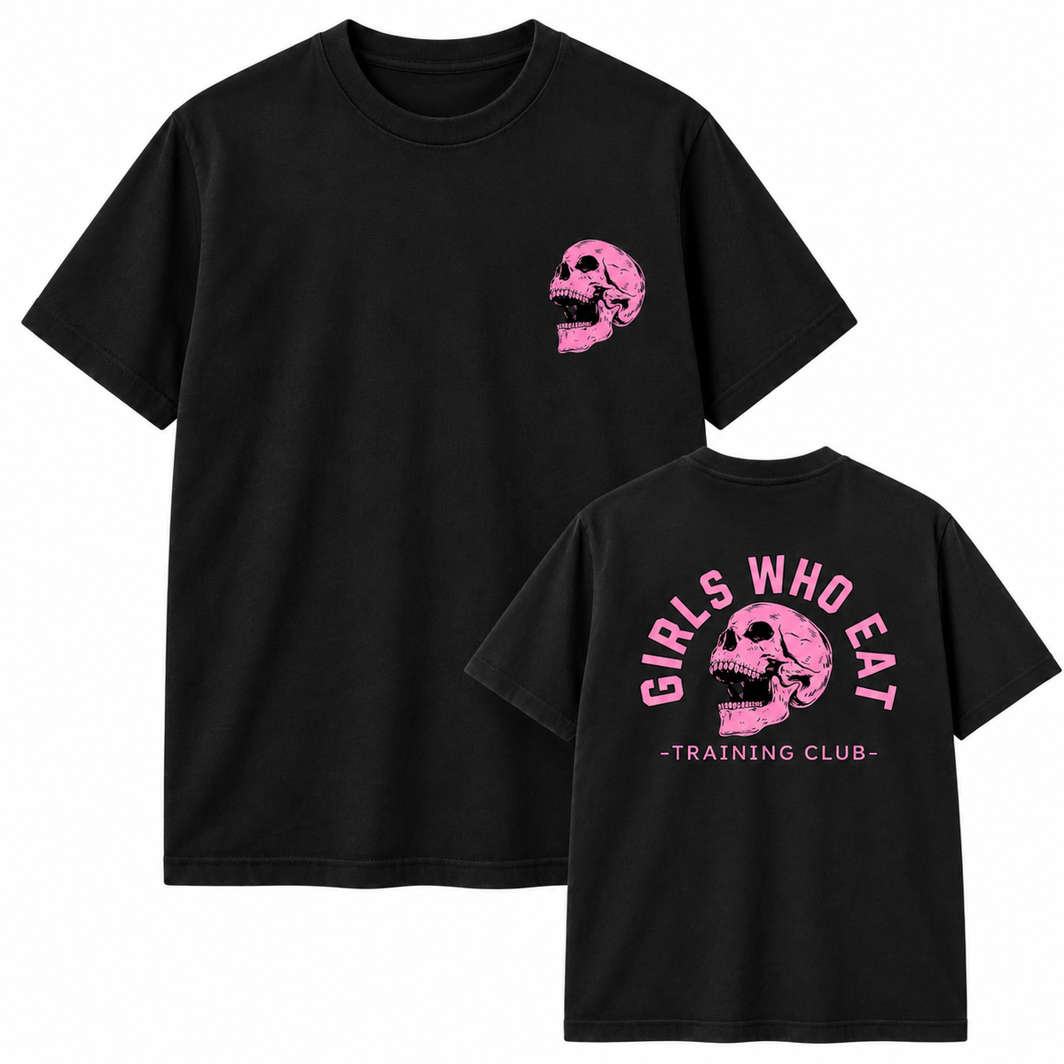 Girls Who Eat Training Club Black Regular Fit T-Shirt