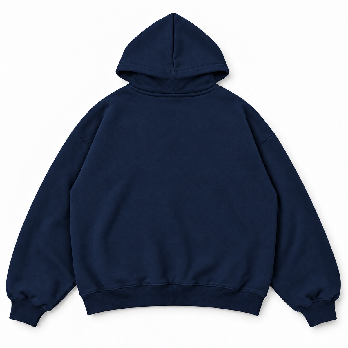 Authentic Old School navy oversized unisex hoodie plain-back – Acid House