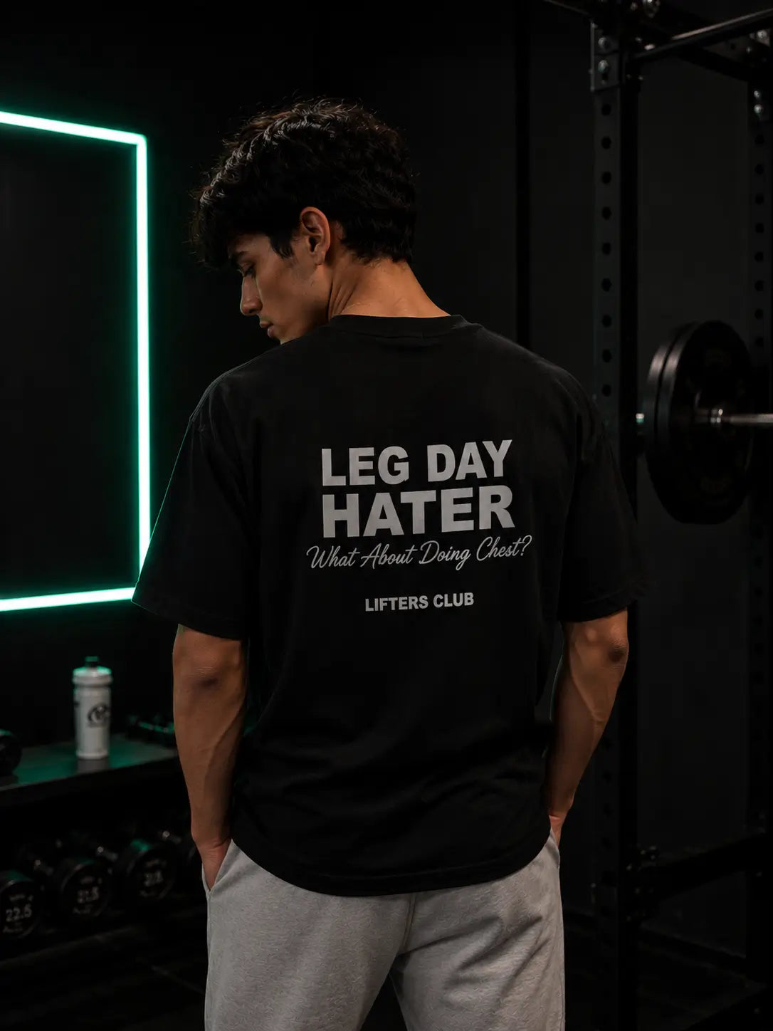 Leg Day Hater Regular Fit Gym T-Shirt for Men | Cotton Graphic Tee