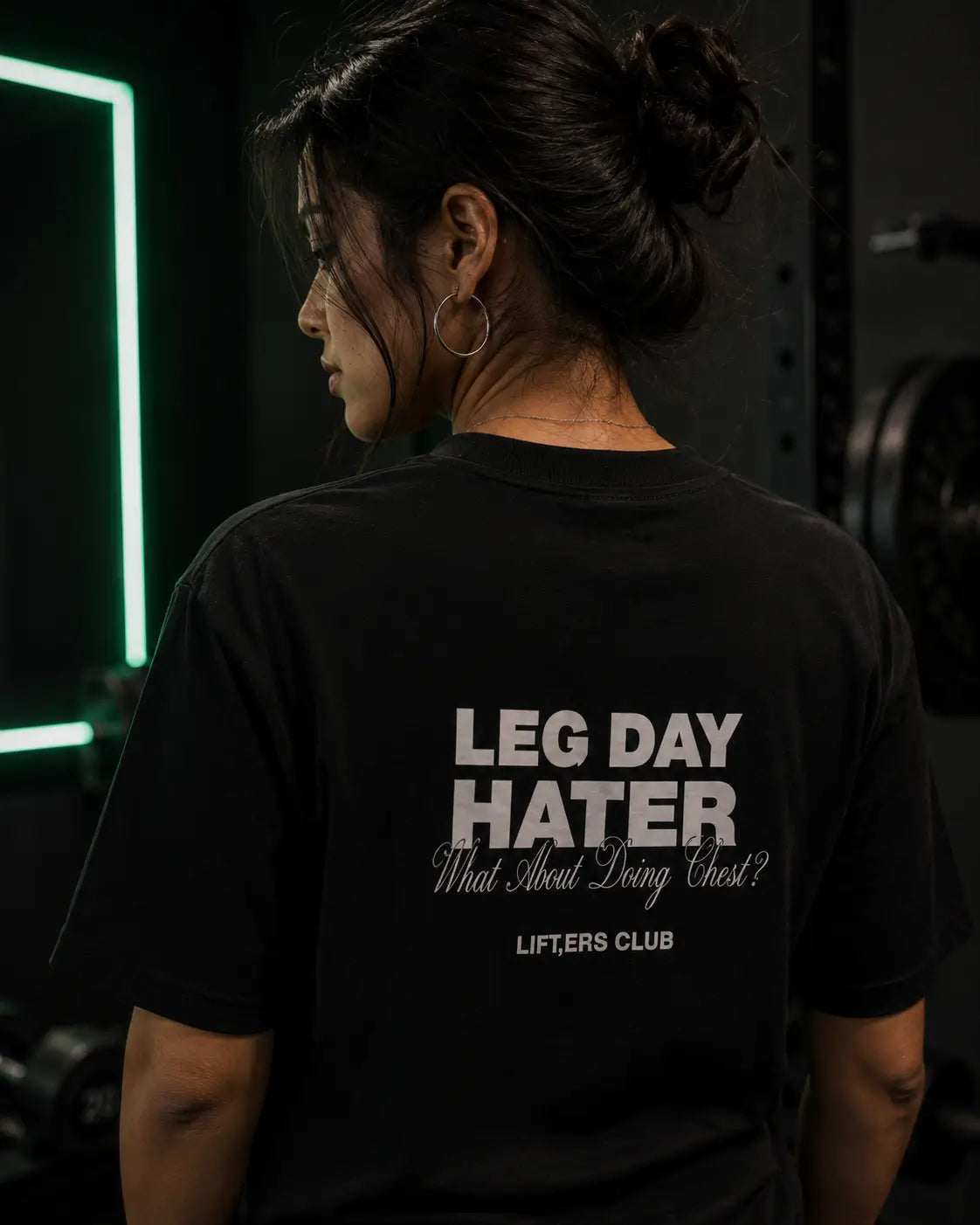 Leg Day Hater Regular Fit Gym T-Shirt for Women | Cotton Graphic Tee