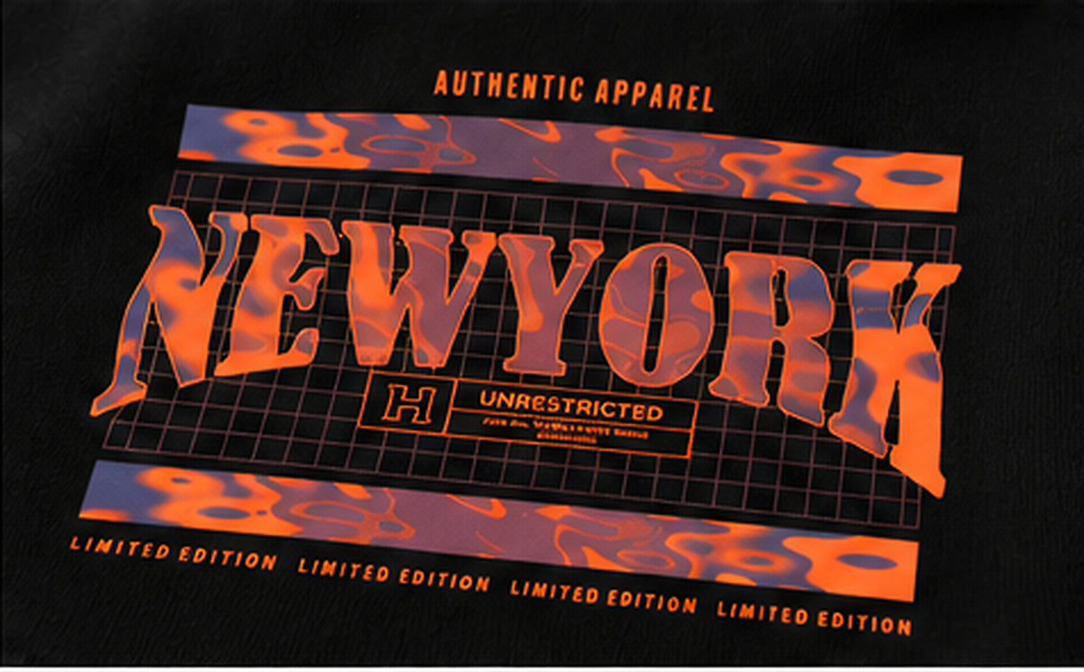Acid House black 390+ GSM oversized unisex hoodie – graphic closeup view