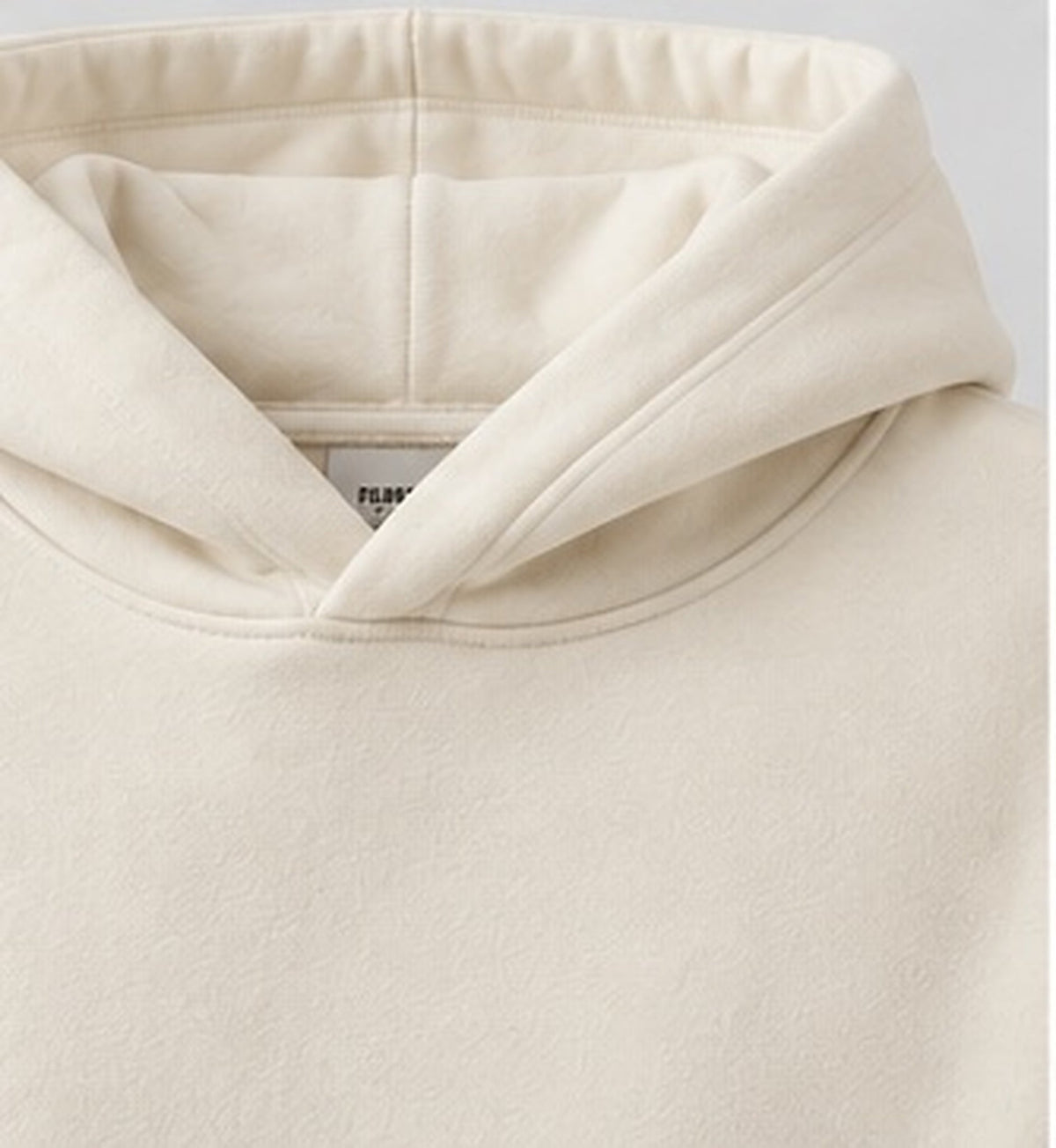 Acid House Tokyo Superior cream oversized 390+ GSM hoodie – hood detail