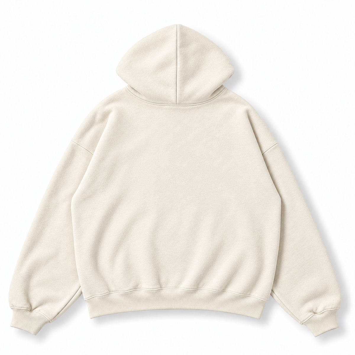 Acid House Tokyo Underground cream white oversized unisex hoodie plain-back