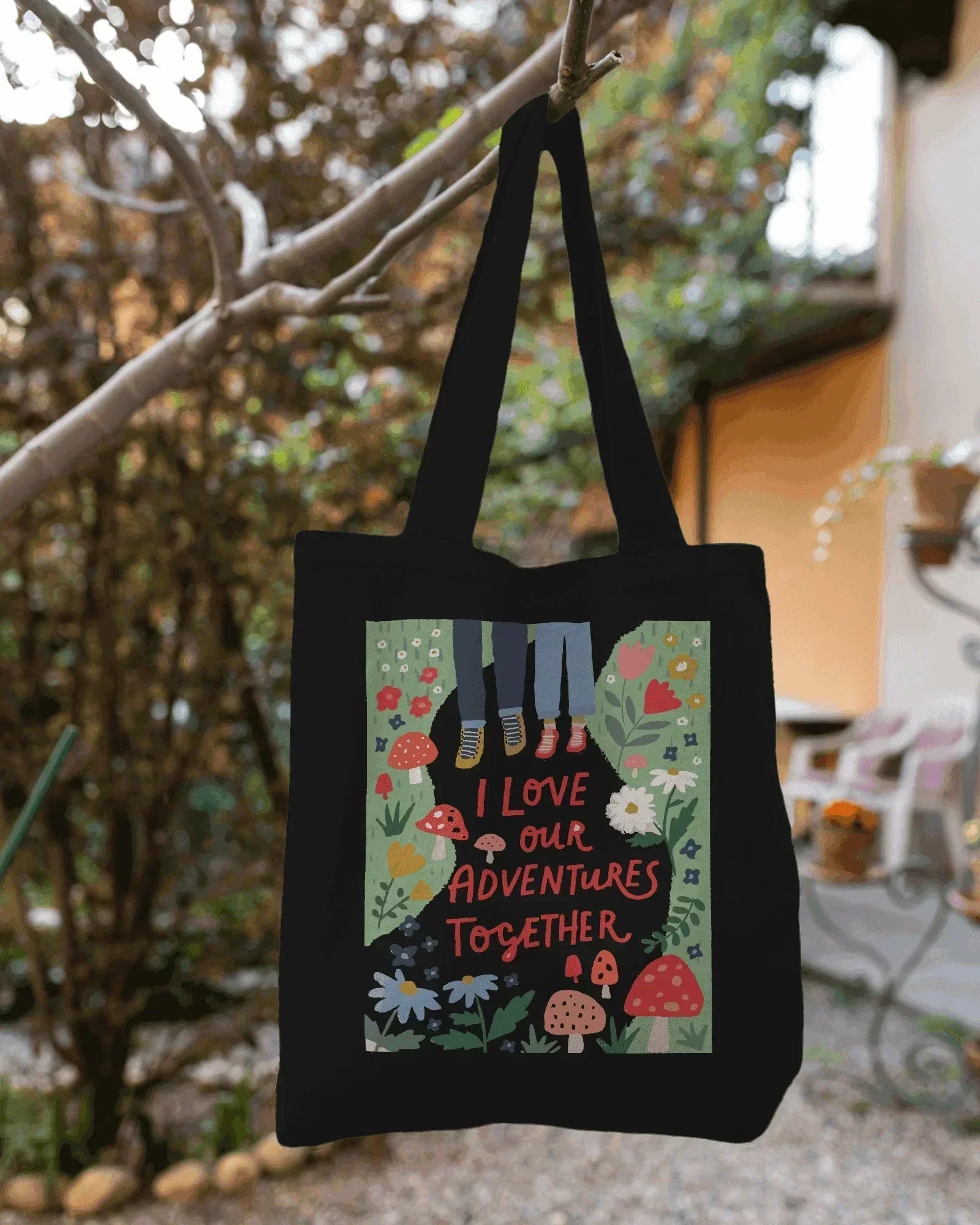 Aesthetic Cotton Canvas Tote Bag – “Our Little Adventures” by Zyra Drip - Acid House™ (formerly Zyra Drip)