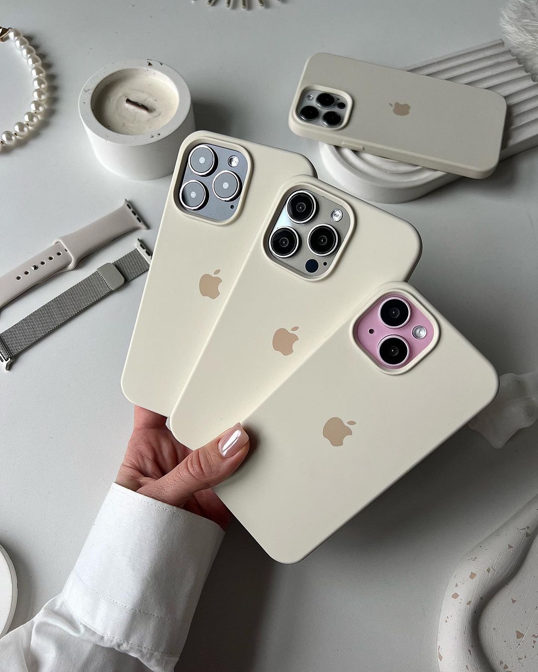 Antique White iPhone Silicone Case – Premium Soft Touch Cover | Zyra Drip™ - Acid House™ (formerly Zyra Drip)