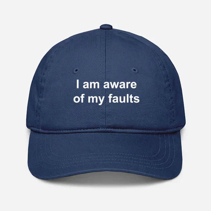 Aware Of My Faults Cap – Gen Z Aesthetic Baseball Hat - Acid House™ (formerly Zyra Drip)