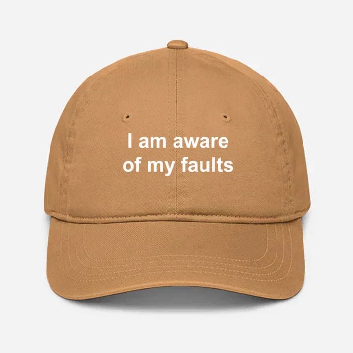 Aware Of My Faults Cap – Gen Z Aesthetic Baseball Hat - Acid House™ (formerly Zyra Drip)