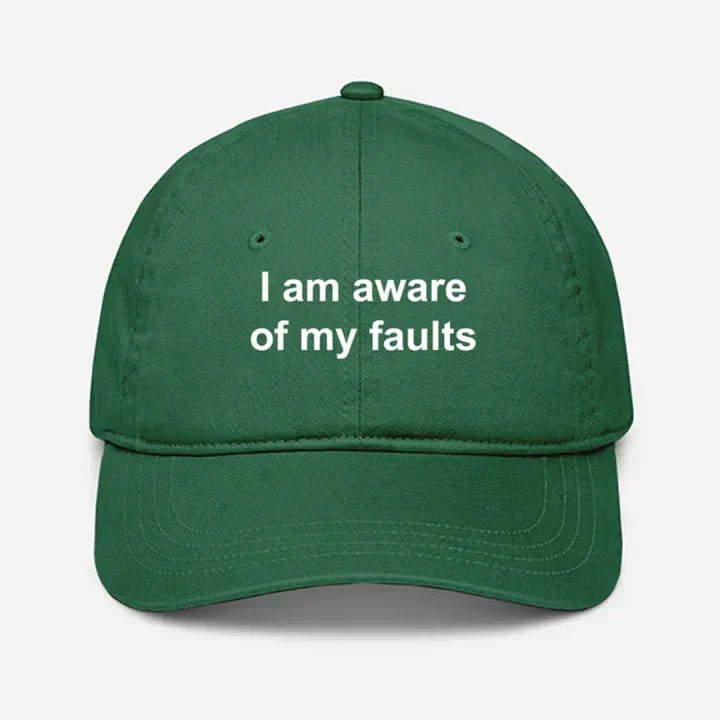 Aware Of My Faults Cap – Gen Z Aesthetic Baseball Hat - Acid House™ (formerly Zyra Drip)