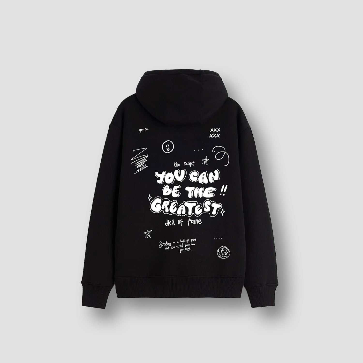 Black Motivational Hoodie for Men & Women – “You Can Be The Greatest” Oversized Streetwear - Acid House™ (formerly Zyra Drip)