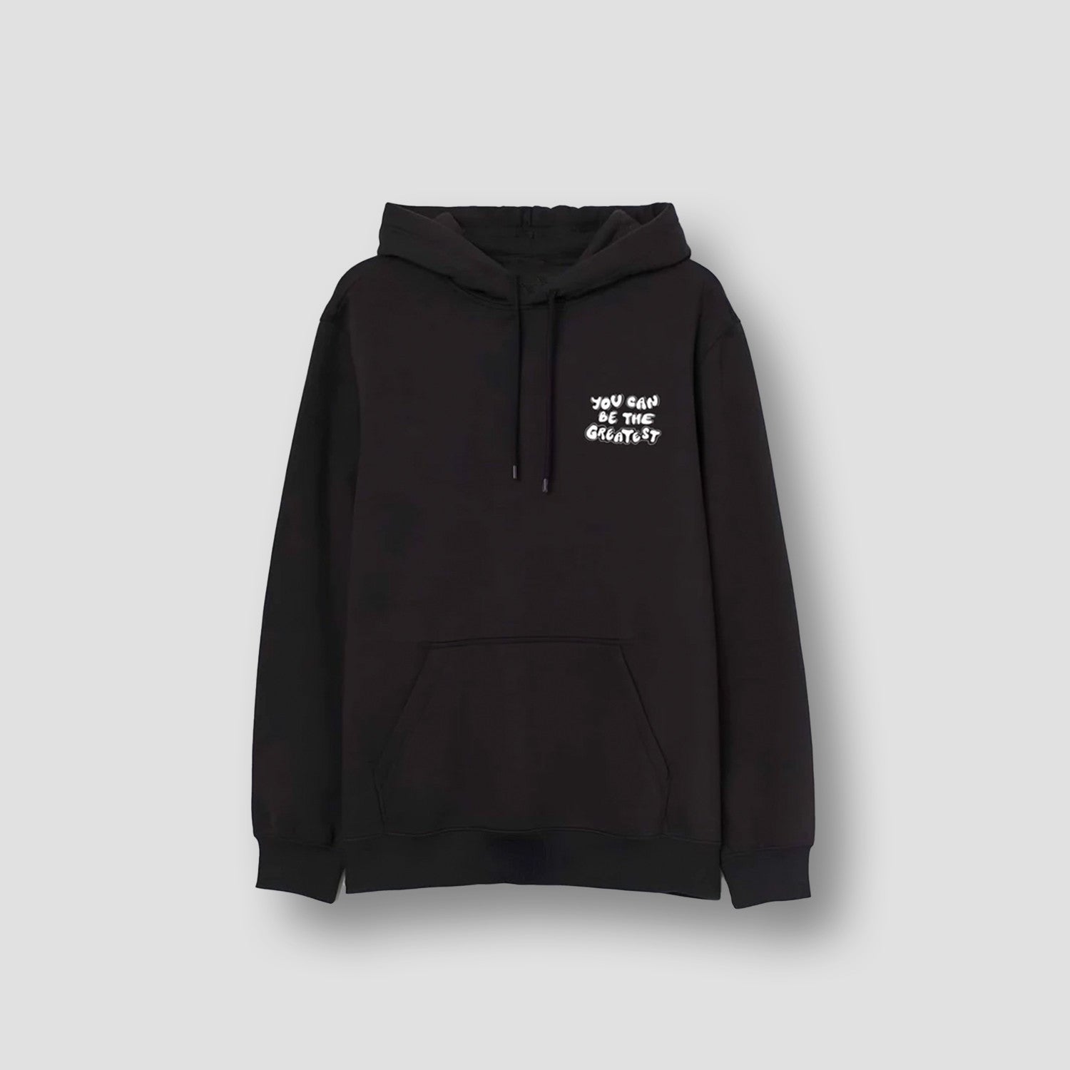 Black Motivational Hoodie for Men & Women – “You Can Be The Greatest” Oversized Streetwear - Acid House™ (formerly Zyra Drip)
