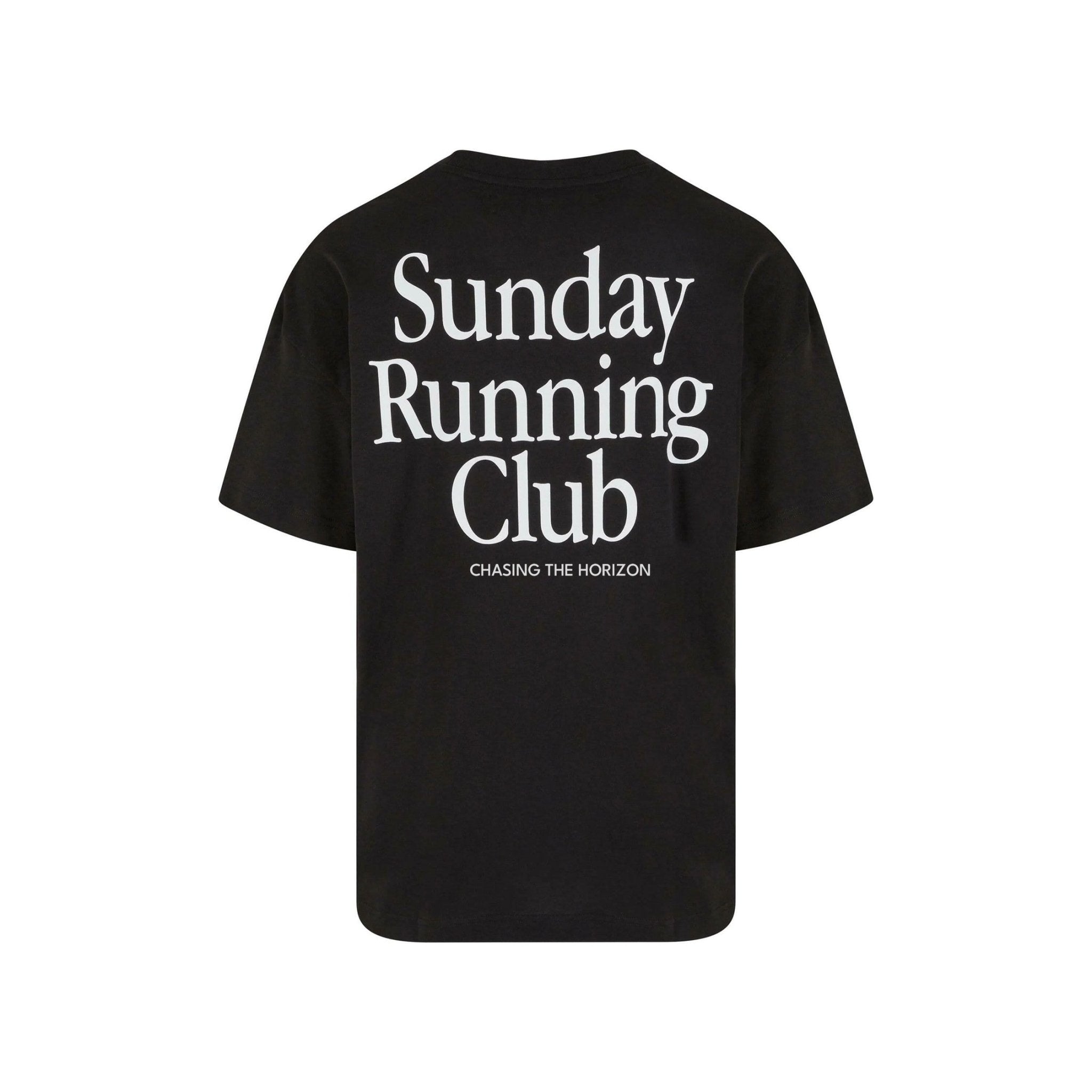 Black Oversized Graphic Tee for Men & Women – Sunday Running Club T-Shirt - Acid House™ (formerly Zyra Drip)