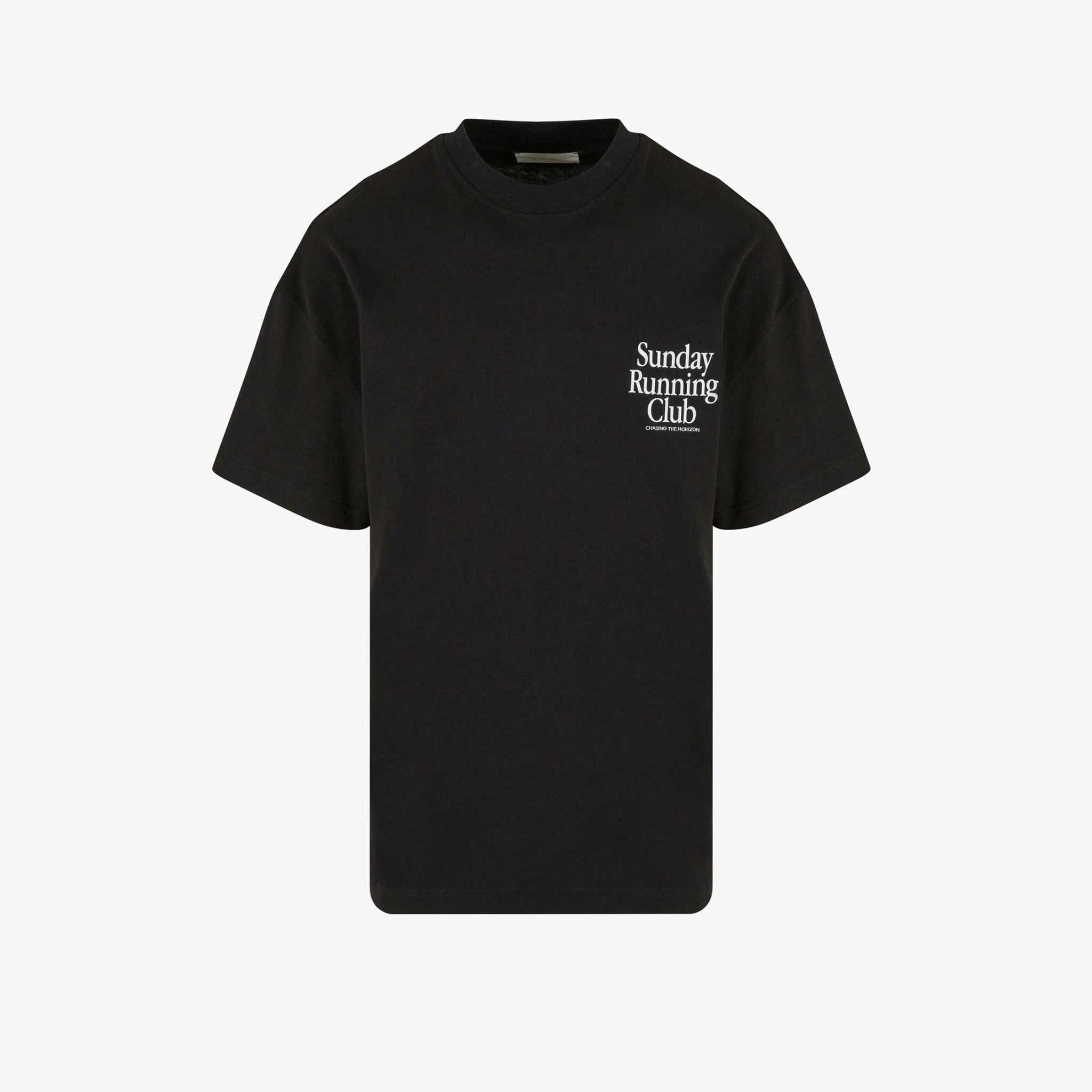 Black Oversized Graphic Tee for Men & Women – Sunday Running Club T-Shirt - Acid House™ (formerly Zyra Drip)