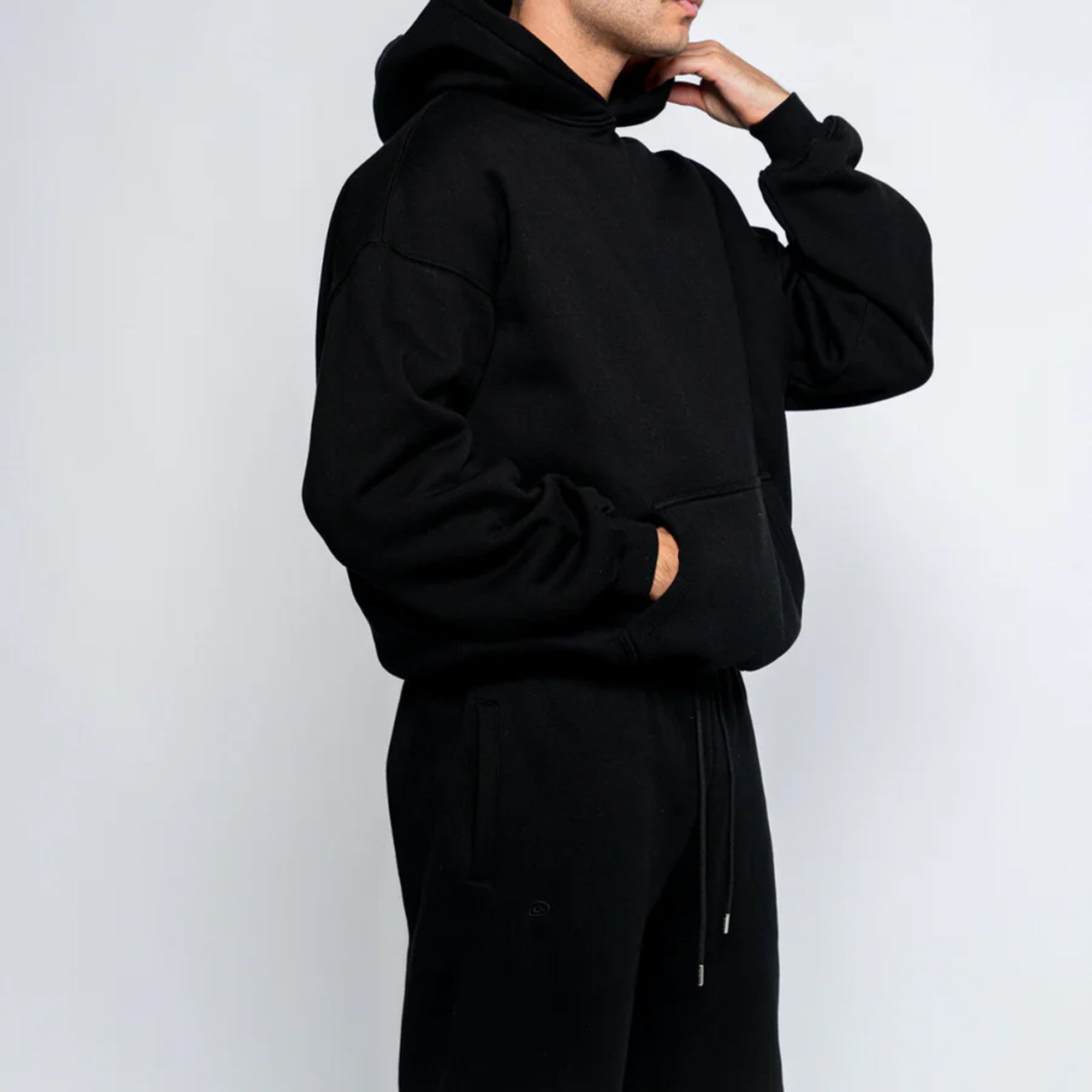 Black Oversized Hoodie for Men & Women | Drop Shoulder 400 GSM Cotton Streetwear Sweatshirt - Acid House™ (formerly Zyra Drip)