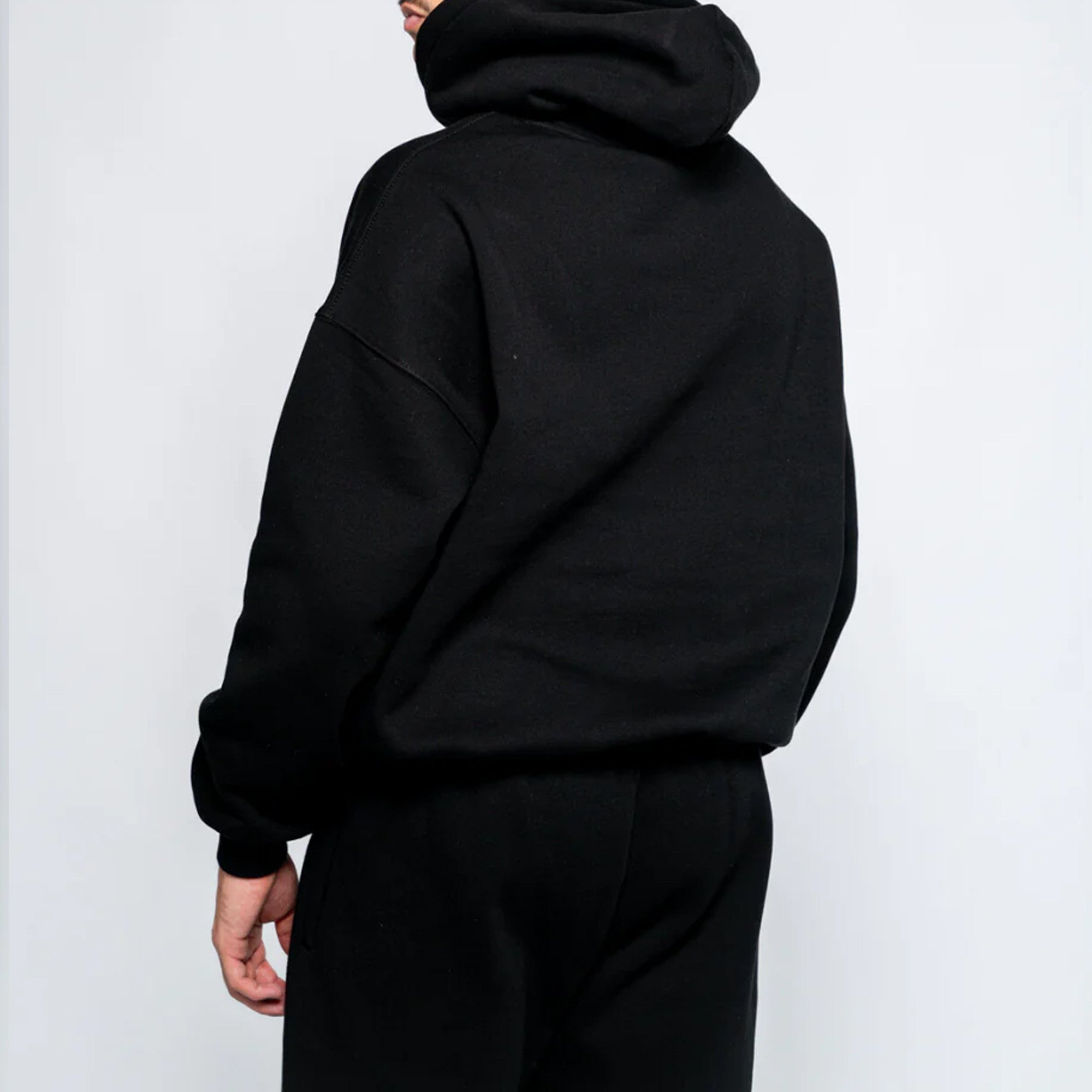 Black Oversized Hoodie for Men & Women | Drop Shoulder 400 GSM Cotton Streetwear Sweatshirt - Acid House™ (formerly Zyra Drip)