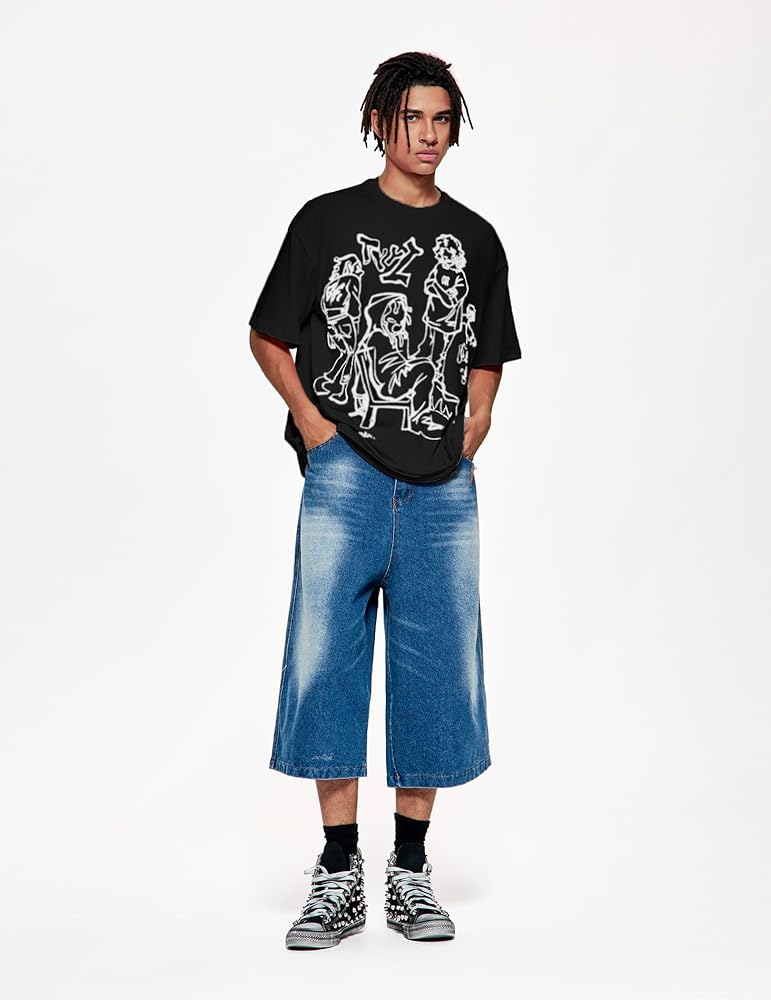 Black Oversized Streetwear Graphic T-Shirt for Men & Women - Acid House™ (formerly Zyra Drip)