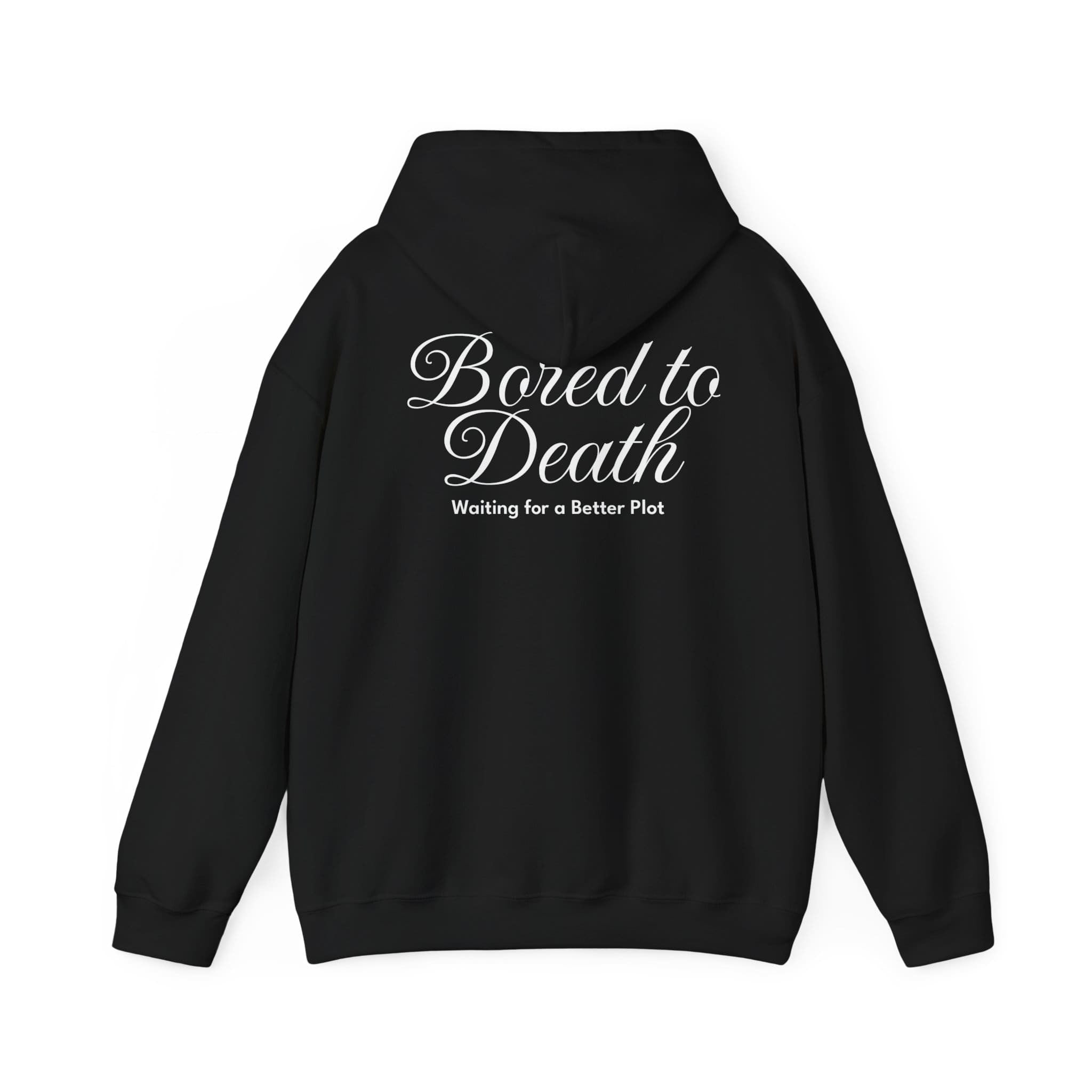 Bored to Death Oversized Black Hoodie - Unisex Urban Pullover Hoodie - Acid House™ (formerly Zyra Drip)