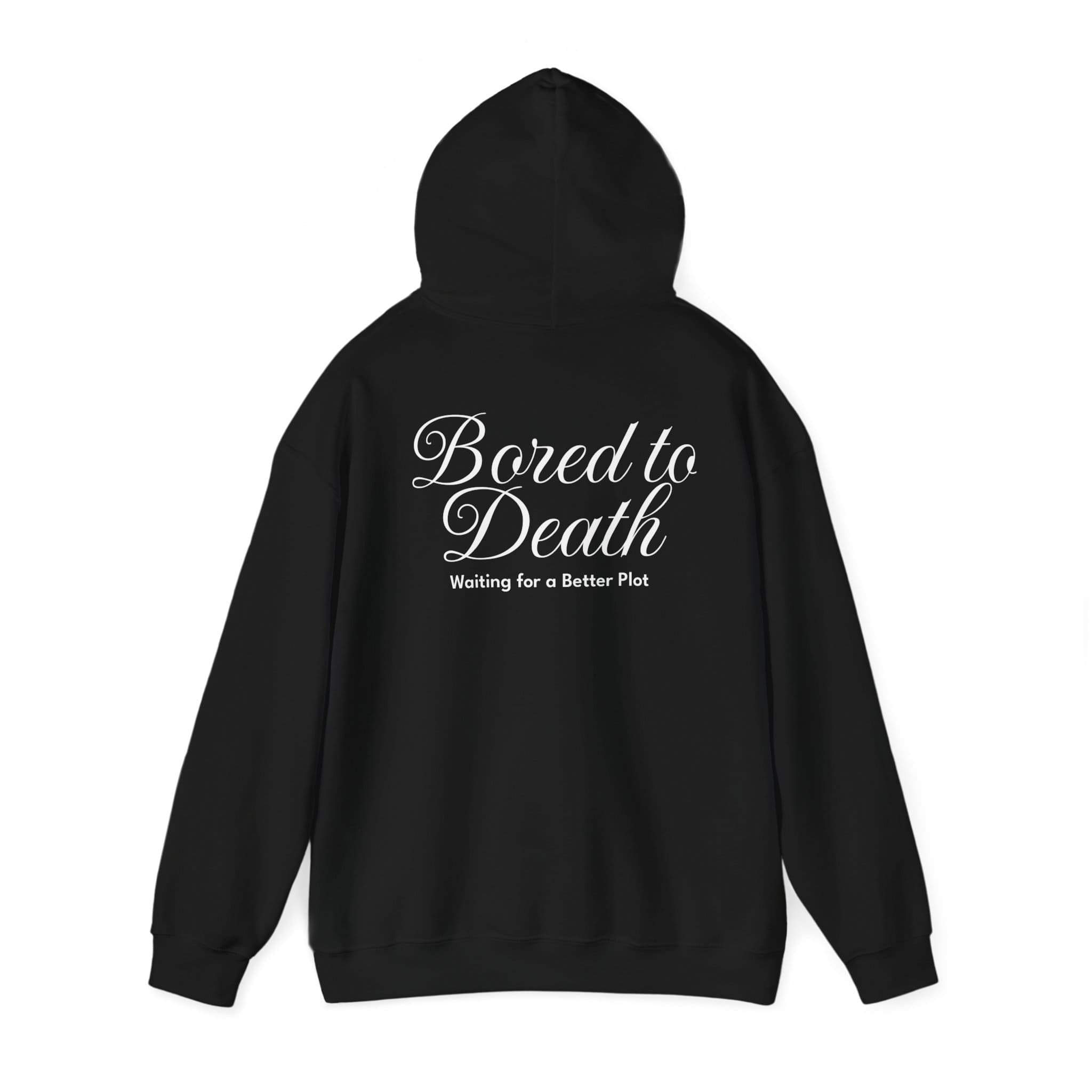 Bored to Death Oversized Black Hoodie - Unisex Urban Pullover Hoodie - Acid House™ (formerly Zyra Drip)