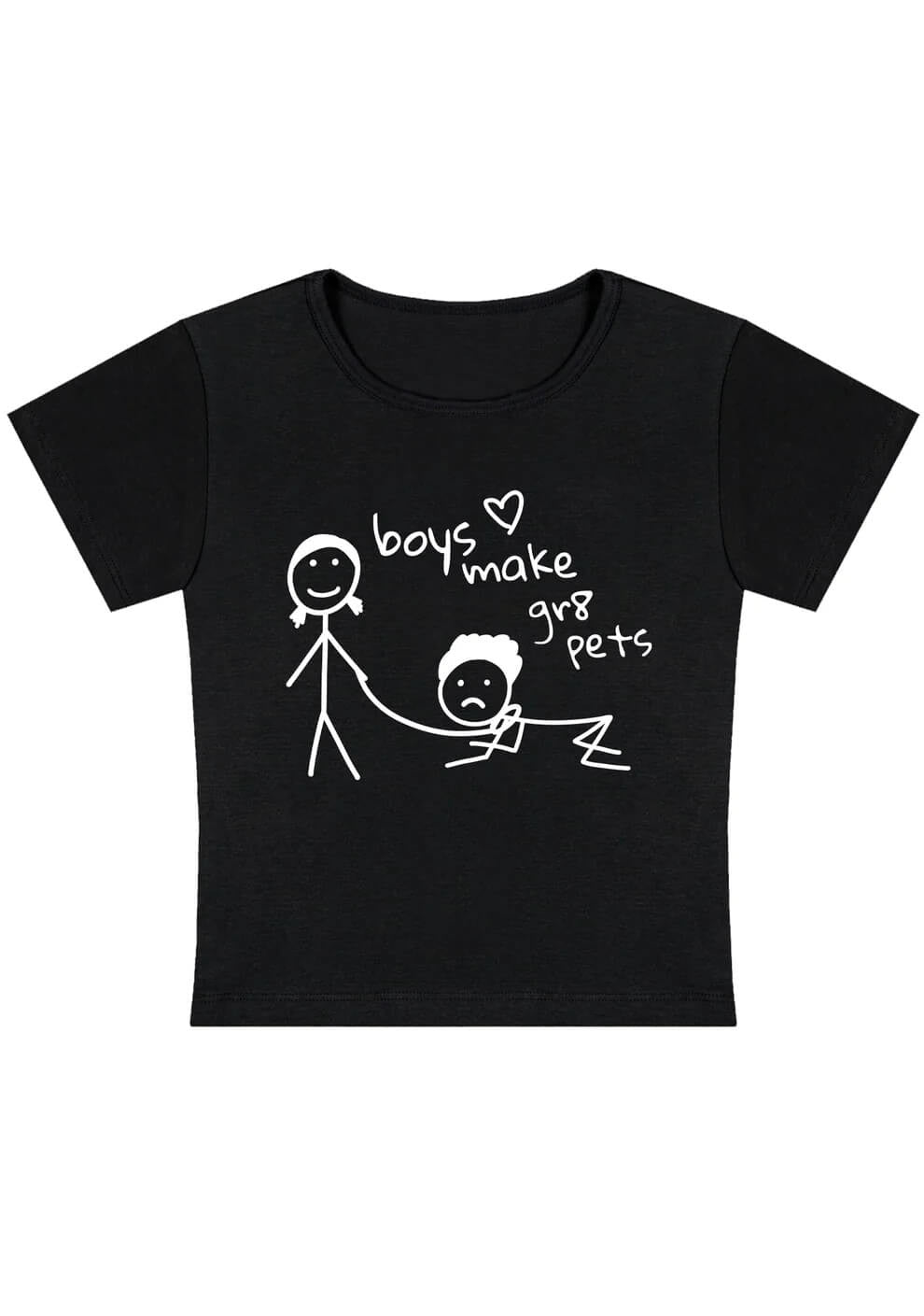 Boys Make Great Pets Baby Tee | Black Crop Top - Acid House™ (formerly Zyra Drip)