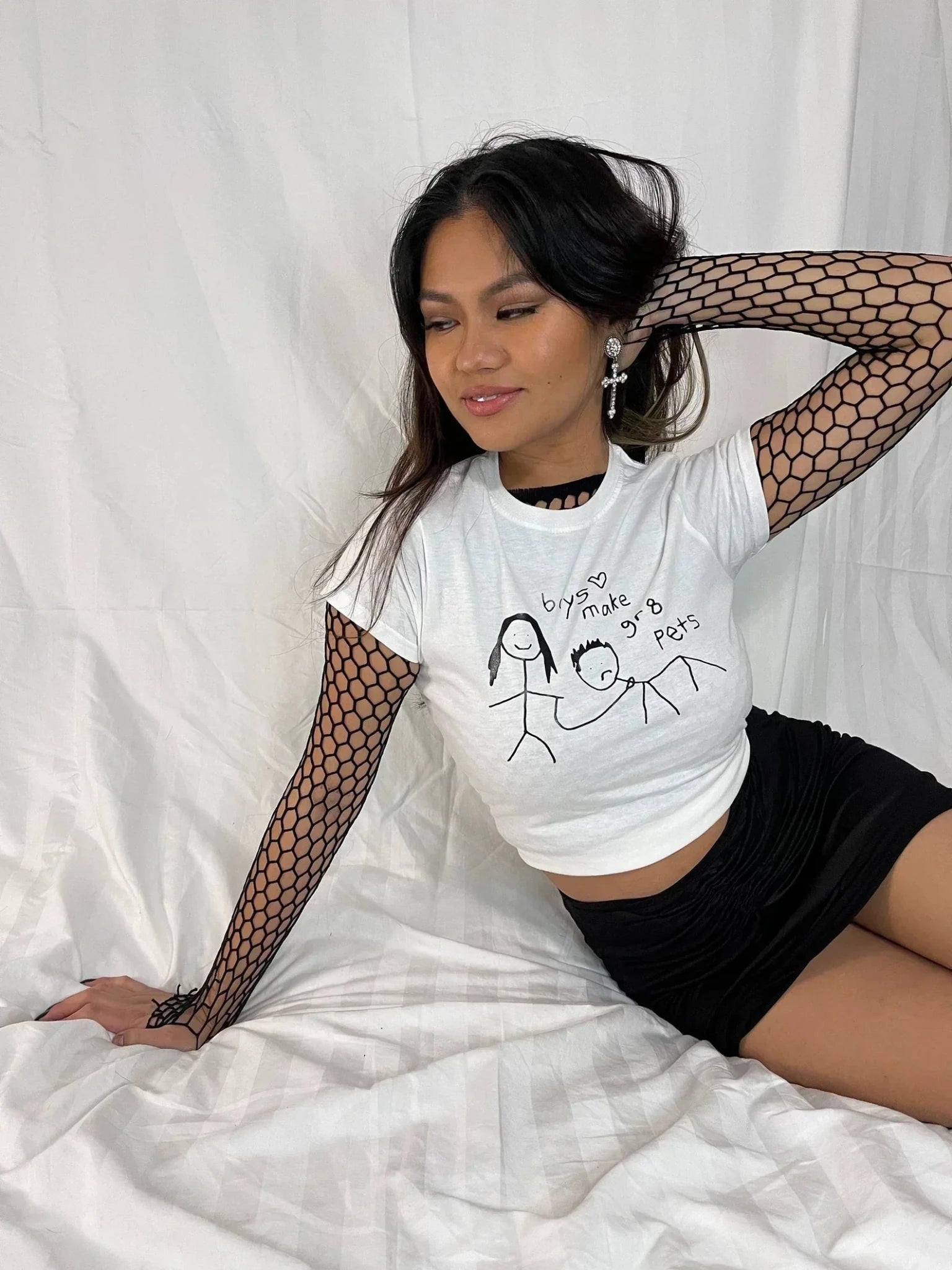Boys Make Great Pets Baby Tee - Trendy Aesthetic Y2K T-Shirt for Gen Z Girls - Acid House™ (formerly Zyra Drip)