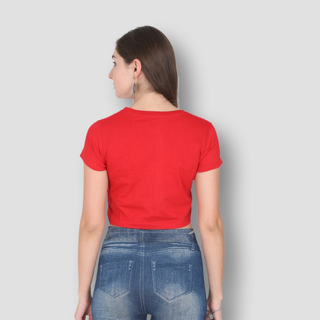 Boys Make Great Pets Red Graphic Crop Top for Women | Y2K Aesthetic Tee - Acid House™ (formerly Zyra Drip)