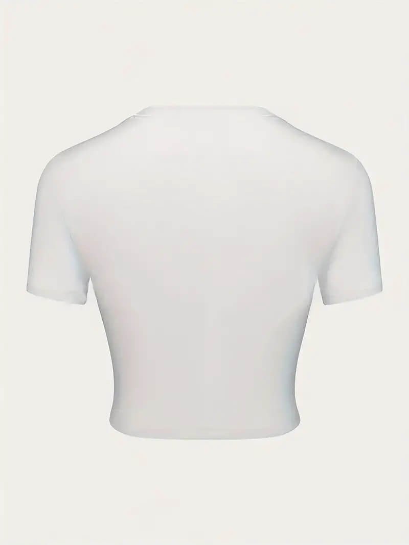 Cherry Graphic Baby Tee – White Crop Top - Acid House™ (formerly Zyra Drip)