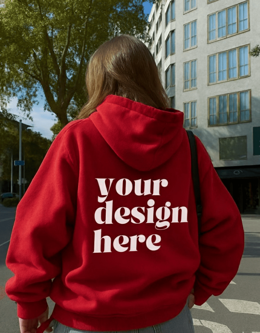 Custom Back Print Hoodie | Red, Black, White, Navy, Maroon - Acid House™ (formerly Zyra Drip)