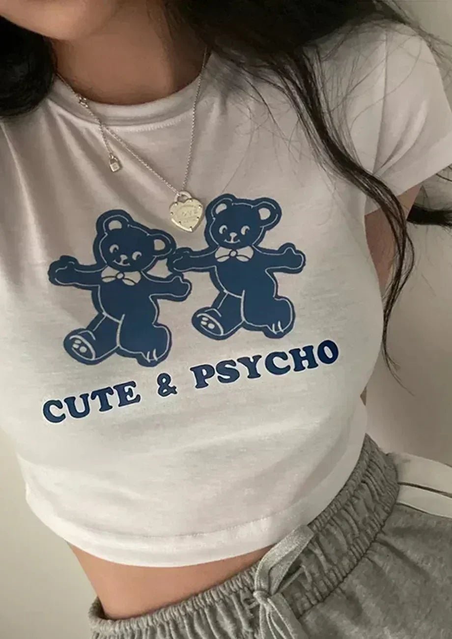 Cute and Psycho Baby Tee | Crop Top - Acid House™ (formerly Zyra Drip)