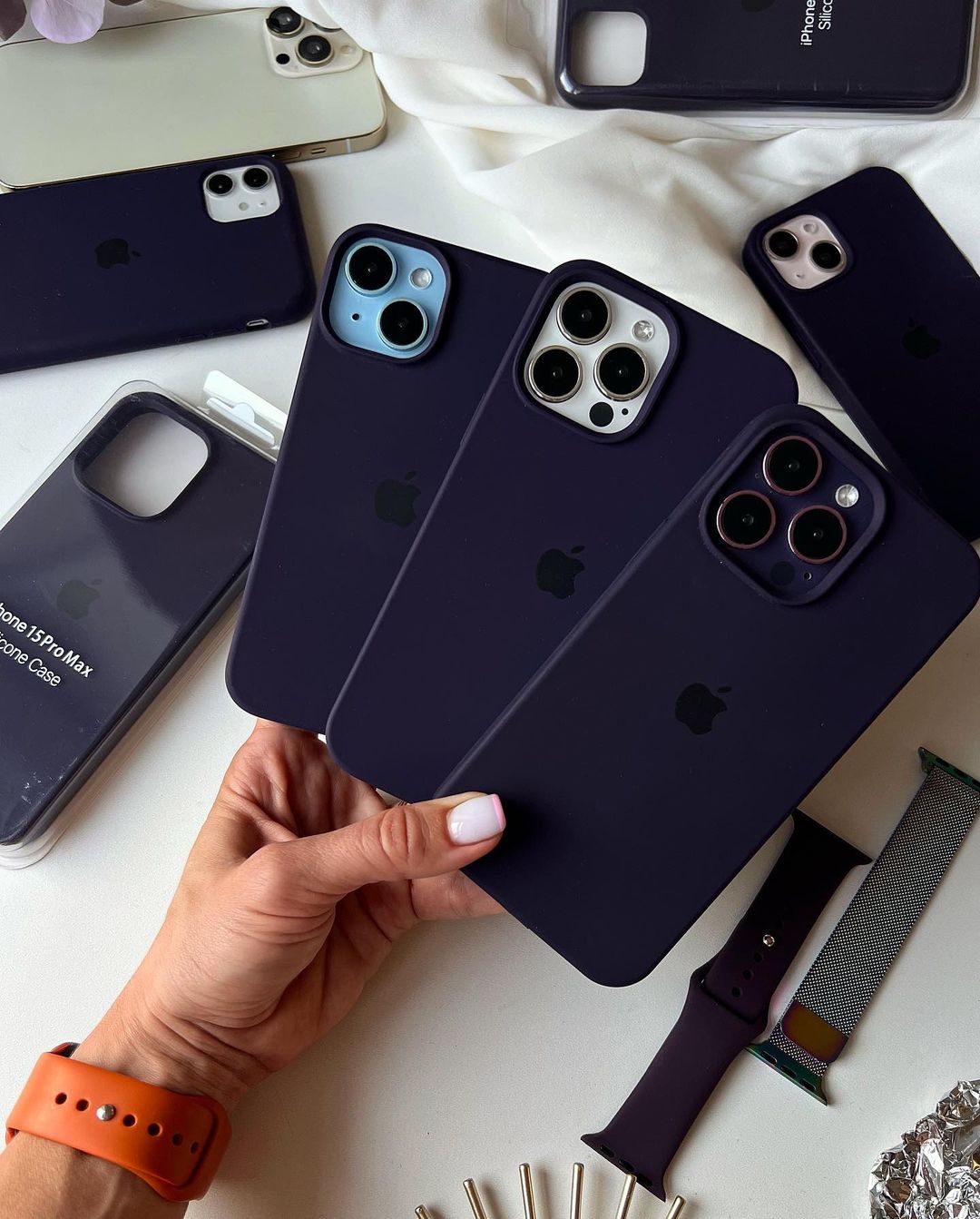 Deep Purple iPhone Silicone Cover – Soft Touch, Anti - Slip & Stylish Protection - Acid House™ (formerly Zyra Drip)