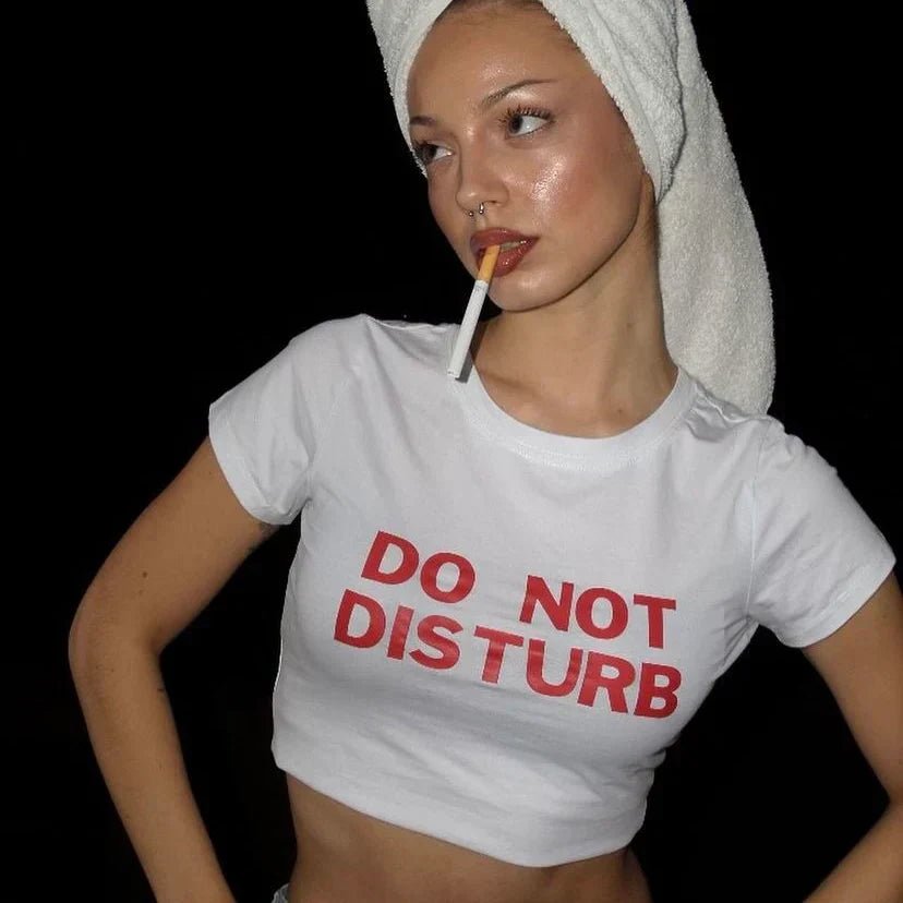 DO NOT DISTURB Baby Tee Crop Top for Women - Acid House™ (formerly Zyra Drip)