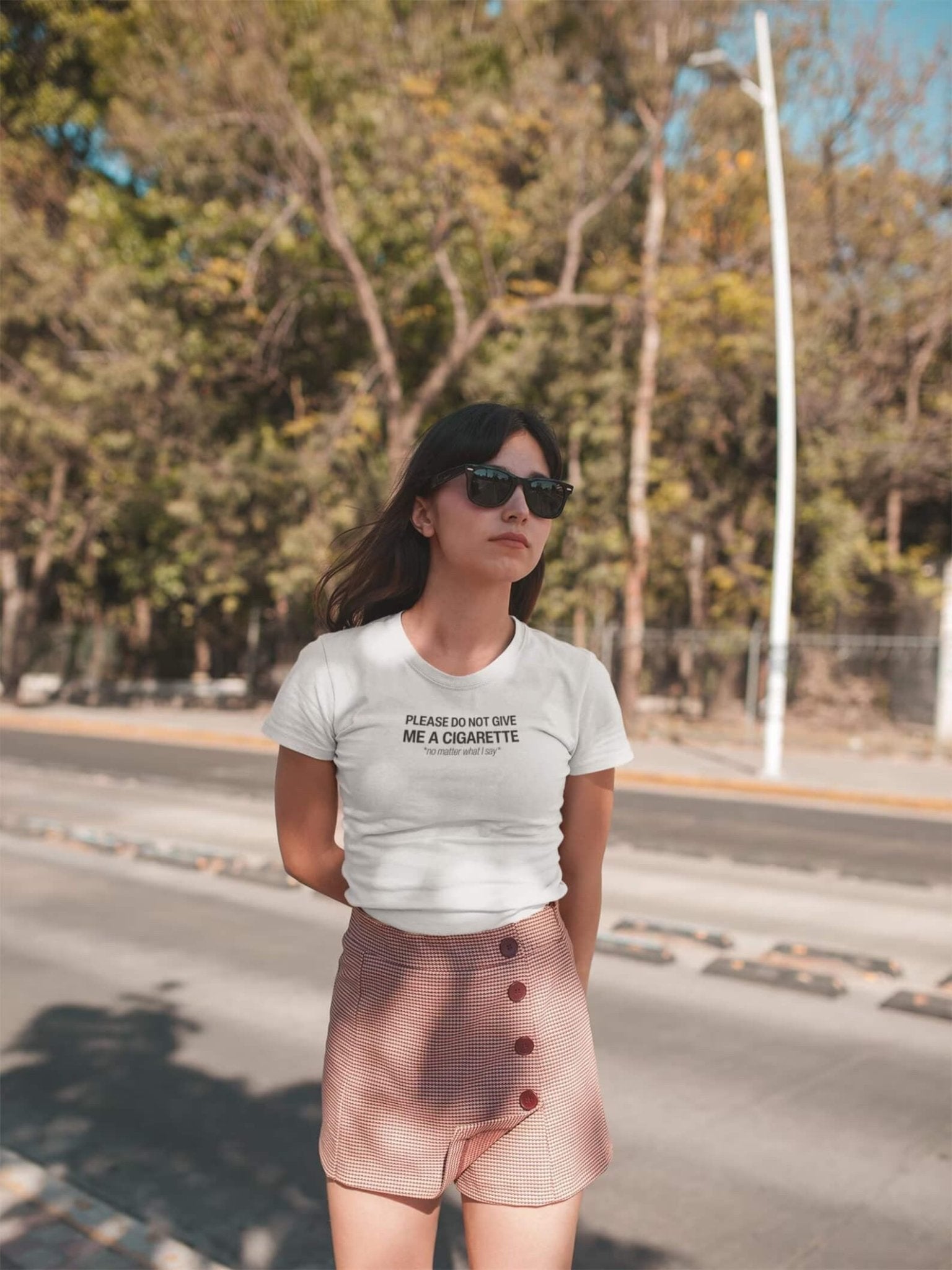 Do Not Give Me a Cigarette No Matter What I Say Baby Tee | Crop Top - Acid House™ (formerly Zyra Drip)
