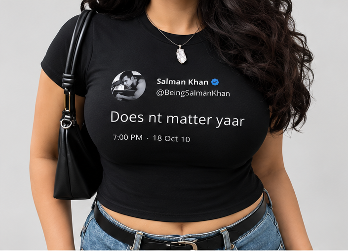 Black Doesn't Matter Yaar tweet graphic baby tee alternate image