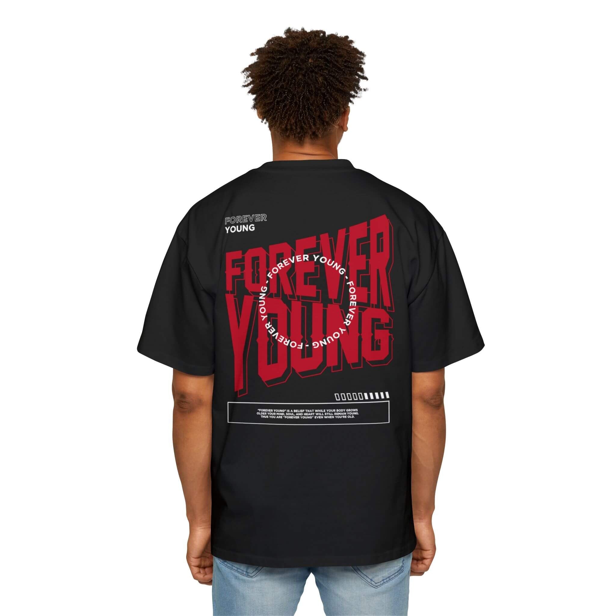 Forever Young Black Regular Fit T-shirt Unisex T-Shirt | Graphic Streetwear Tee for Men & Women - Acid House™