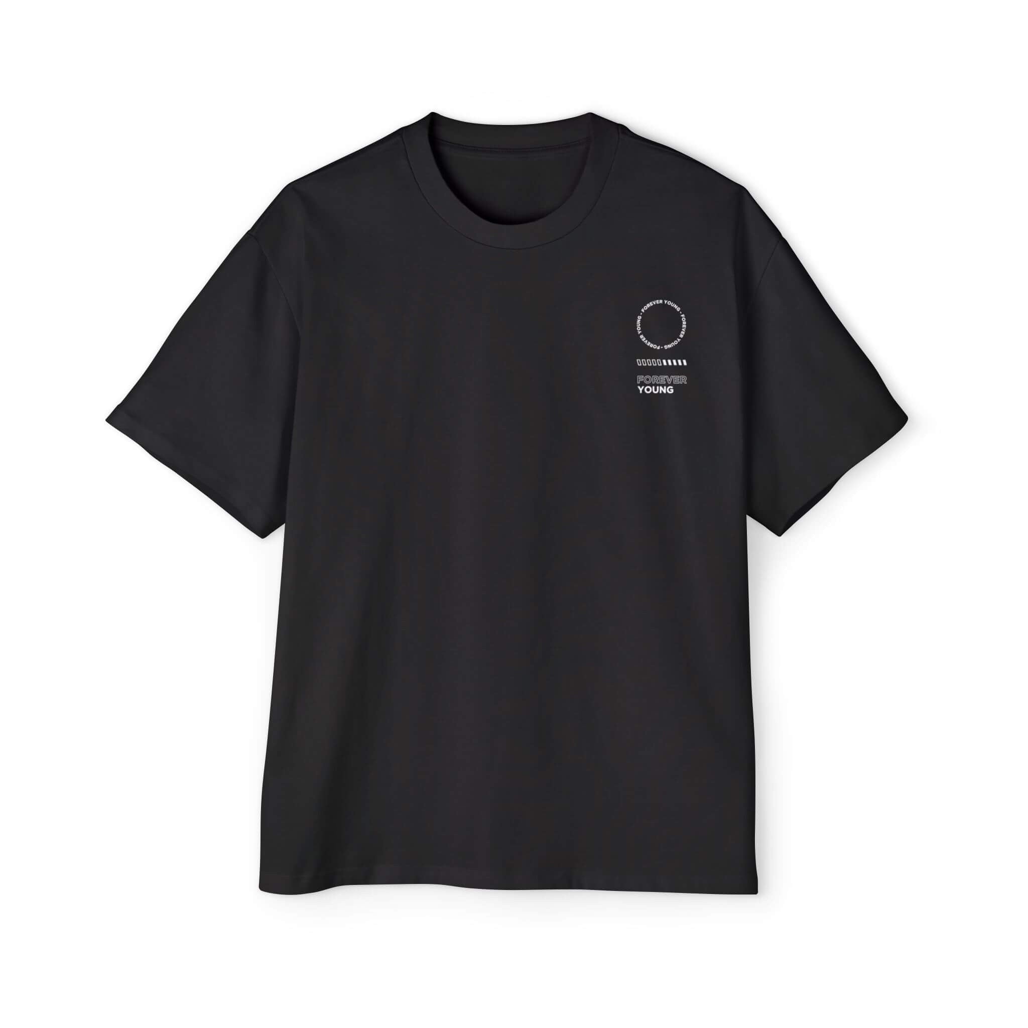 Forever Young Black Regular Fit T-shirt Unisex T-Shirt | Graphic Streetwear Tee for Men & Women - Acid House™