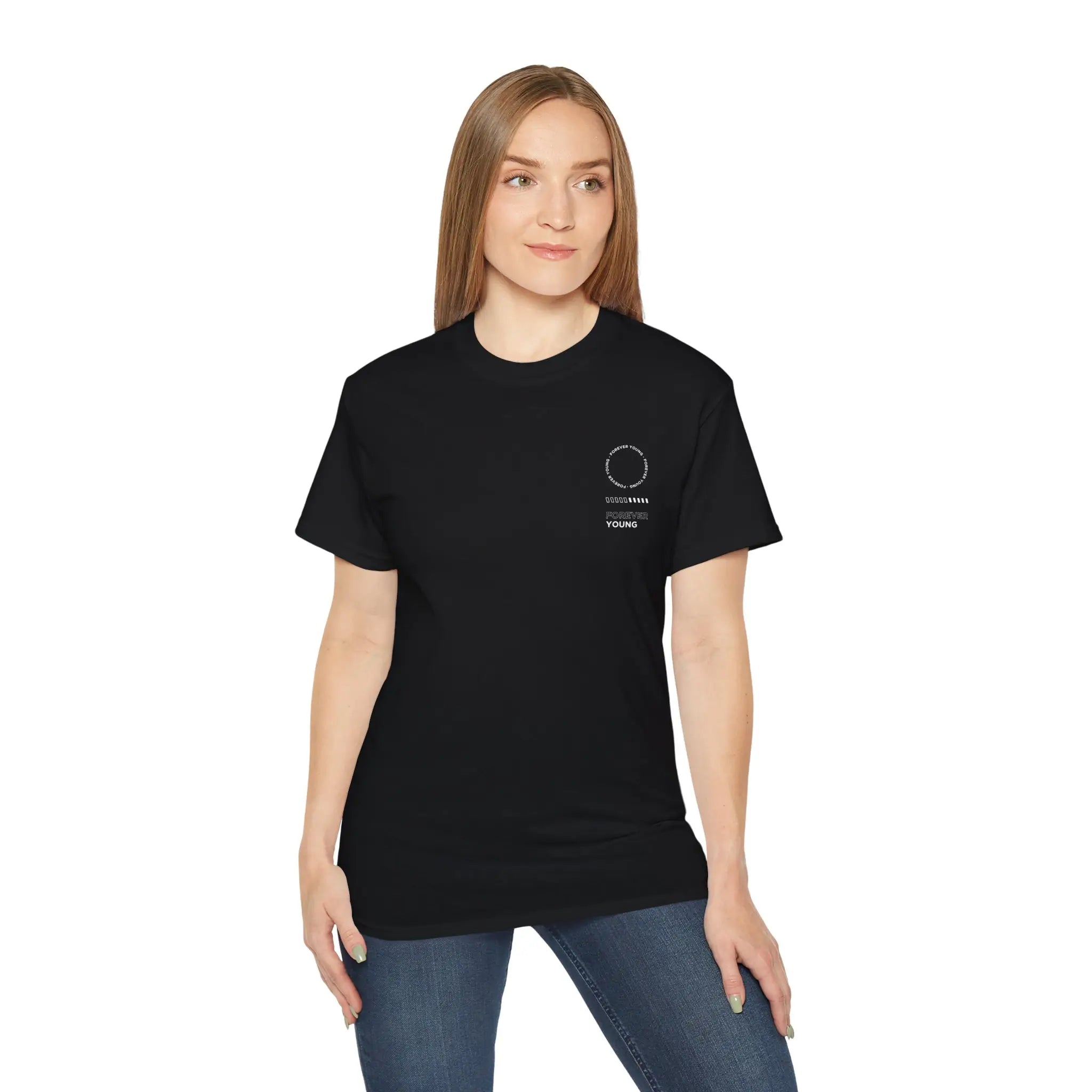 Forever Young Black Unisex T-Shirt | Graphic Streetwear Tee for Men & Women