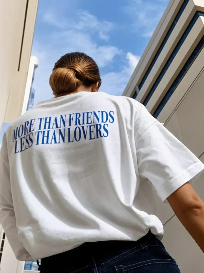 Friends or Lovers? Oversized T-Shirt – White Edition - Acid House™ (formerly Zyra Drip)