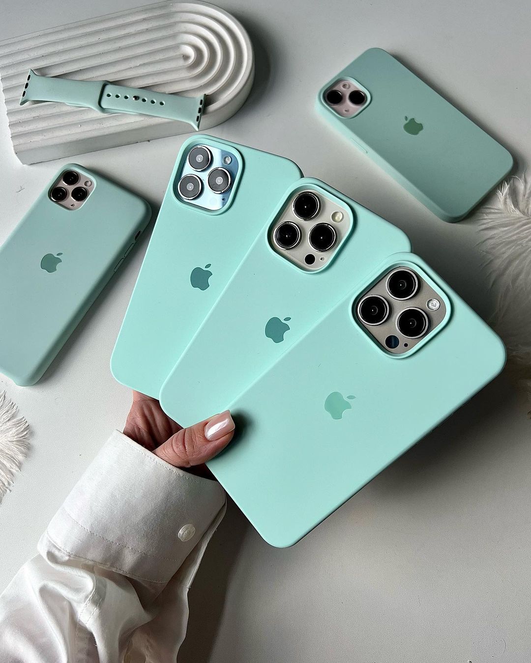 Gemstone Green iPhone Silicone Cover – Soft Touch, Anti - Slip & Stylish Protection - Acid House™ (formerly Zyra Drip)