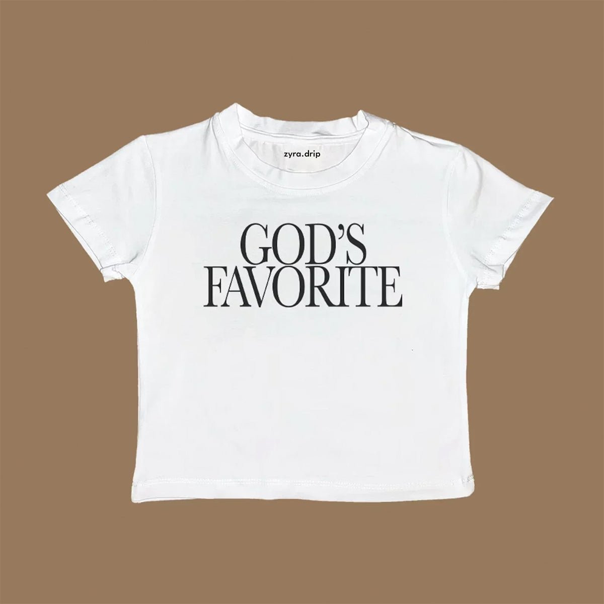 God’s Favorite Baby Tee – Cropped Graphic Tee for Gen Z Girls - Acid House™ (formerly Zyra Drip)