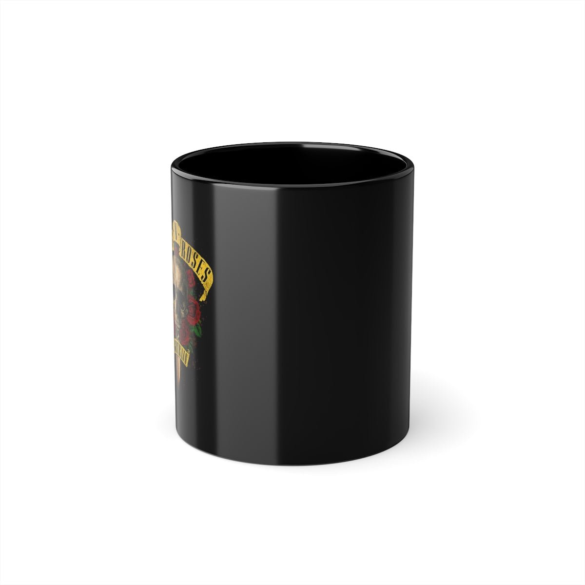 Guns N’ Roses Nighttrain 11oz Black Ceramic Mug – Rock Band Coffee Cup with Skull & Roses Design - Acid House™ (formerly Zyra Drip)