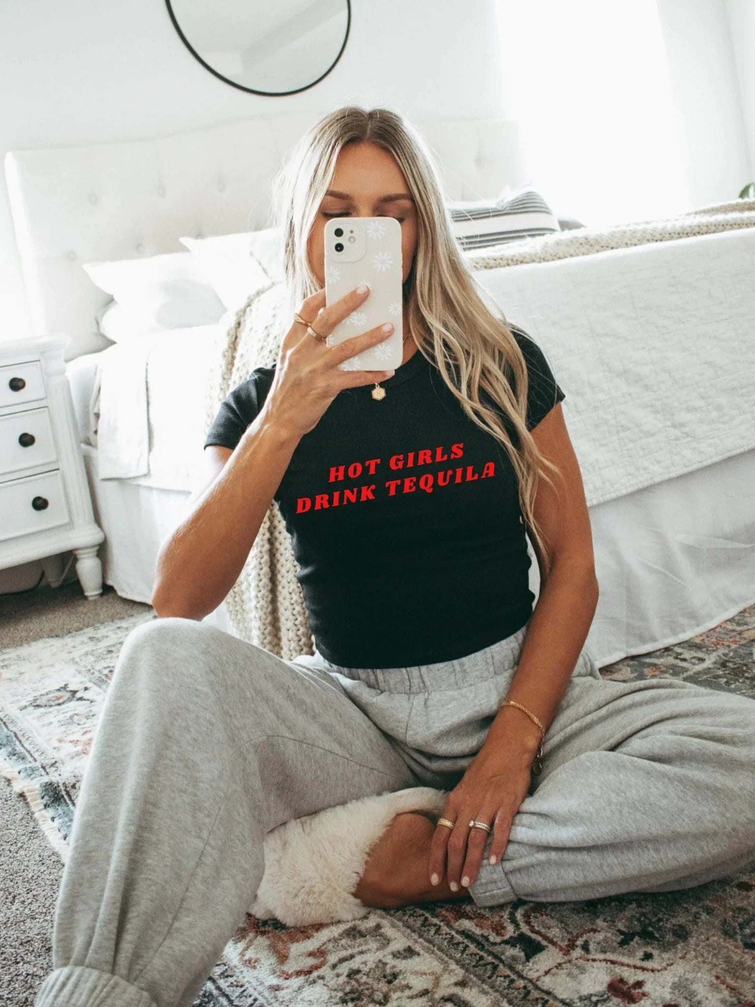 Hot Girls Drink Tequila Baby Tee – Women’s Crop Top - Acid House™ (formerly Zyra Drip)