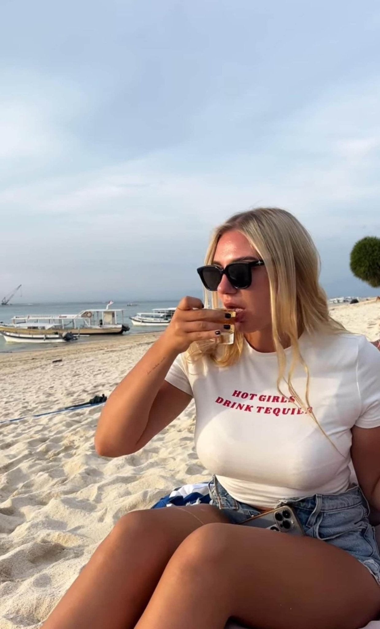 Hot Girls Drink Tequila Baby Tee – Women’s Crop Top - Acid House™ (formerly Zyra Drip)