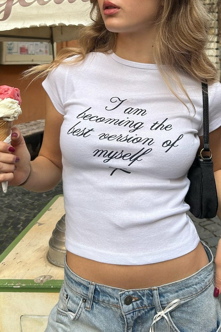 I Am Becoming Best Version Baby Tee | Crop Top - Acid House™ (formerly Zyra Drip)