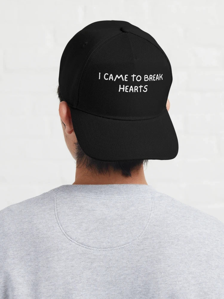 "I Came to Break Hearts" Black Baseball Cap | Trendy Streetwear Hat - Acid House™ (formerly Zyra Drip)