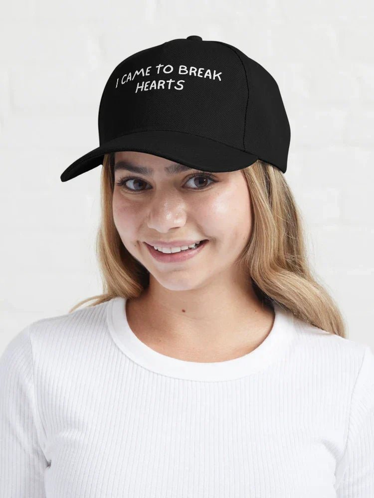 "I Came to Break Hearts" Black Baseball Cap | Trendy Streetwear Hat - Acid House™ (formerly Zyra Drip)