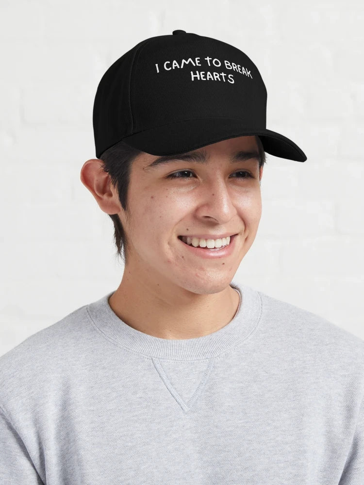 "I Came to Break Hearts" Black Baseball Cap | Trendy Streetwear Hat - Acid House™ (formerly Zyra Drip)